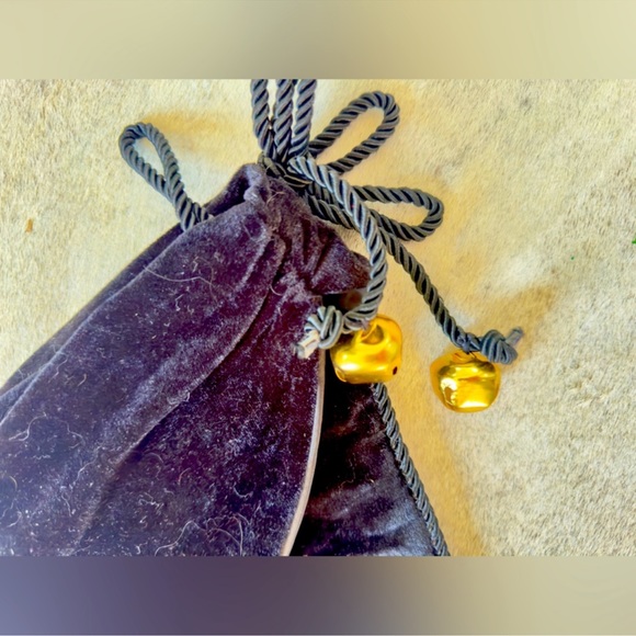 Shabby Cottage Christmas Stocking Leopard & Black Velvet Jingle Bells Paris Chic - Picture 13 of 13